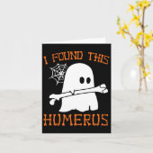 Ik vond dit grappige Halloween spookskelet Kaart (Gele Bloem)