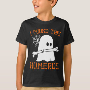 Ik vond dit grappige Halloween spookskelet T-shirt