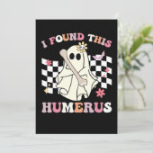 Ik vond dit humerus halloween spookskelet kaart (Staand voorkant)
