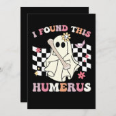 Ik vond dit humerus halloween spookskelet kaart (Voorkant / Achterkant)