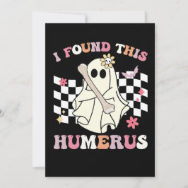 Ik vond dit humerus halloween spookskelet kaart