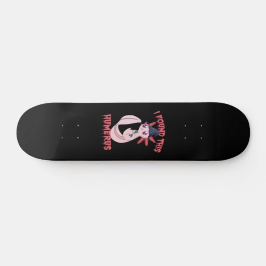 Ik vond dit Humerus Spooky Halloween Axolotl bot Persoonlijk Skateboard (Horizontaal)