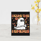 Ik vond dit opperarmbeen leuk spooky seizoen Hallo Kaart (Gele Bloem)