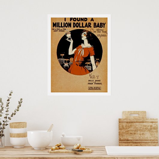 Ik vond een miljoen dollar Baby Poster (Keuken)