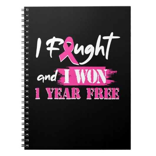 Ik vond en ik wilde 1 jaar gratis borstkanker notitieboek (Voorkant)