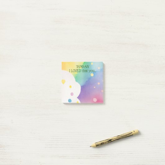 Ik vond het geweldig dat je nota's hebt gedaan. post-it® notes (Op bureau)