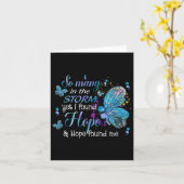 Ik vond hoop en hoop vond me een vlinder zelfmoord kaart (Gele Bloem)