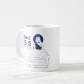 Ik vond jesus dat hij achter de bank zat. koffiemok (Voorkant links)