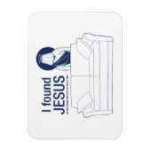 Ik vond jesus dat hij achter de bank zat. magneet (Verticaal)