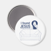Ik vond jesus dat hij achter de bank zat. magneet (Voorkant / Achterkant)