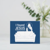 ik vond jesus dat hij de hele tijd achter de bank  briefkaart (Staand voorkant)