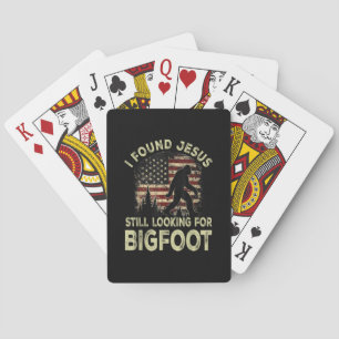 Ik vond Jezus nog steeds op zoek naar Bigfoot Grap Pokerkaarten