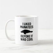 Ik vond lamantijnen leuk koffiemok (Links)
