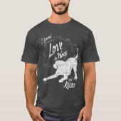 Ik vond Liefde in Hondenliefhebber van Labels en K T-shirt (Voorkant)