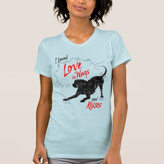 Ik vond Liefde in Hondenliefhebber van Labels en K T-shirt (Voorkant)