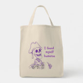 Ik vond mezelf humerus - grappig skelet woordspeli tote bag (Achterkant)
