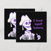 Ik vond mezelf opperarmbeen - Grappige skeletgrap Kaart (Voorkant / Achterkant)