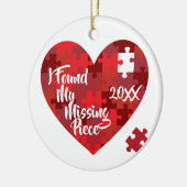 Ik vond mijn ontbrekende stuk - puzzelhart keramisch ornament (Links)