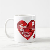 Ik vond mijn ontbrekende stuk - puzzelhart koffiemok (Links)