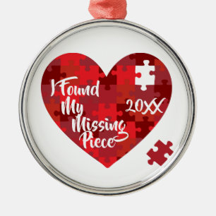 Ik vond mijn ontbrekende stuk - puzzelhart metalen ornament