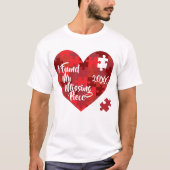 Ik vond mijn ontbrekende stuk - puzzelhart t-shirt (Voorkant)