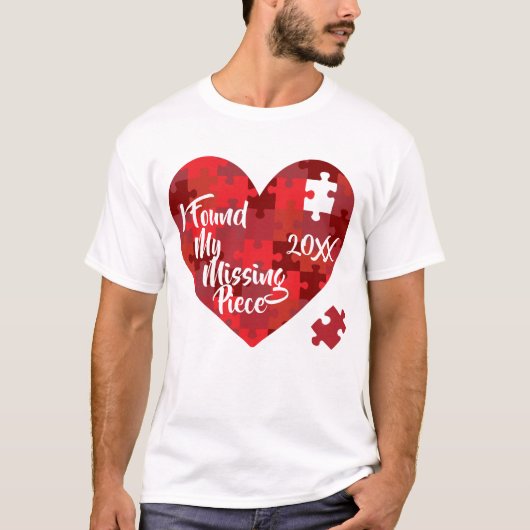 Ik vond mijn ontbrekende stuk - puzzelhart t-shirt (Voorkant)