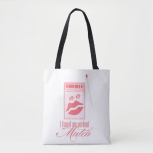 Ik vond mijn perfecte match ontwerp   Roze meisjes Tote Bag