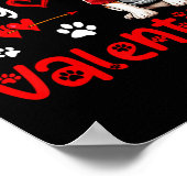 Ik vond mijn Valentijn Beagle met bloem Schattige Poster (Hoek)