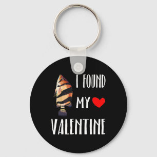 Ik vond mijn valentijn Siamese Tijgervis Vis Liefh Sleutelhanger