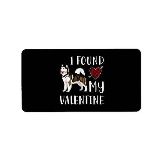 Ik vond mijn Valentijnsdag | Husky Lover Gift Etiket (Voorkant)