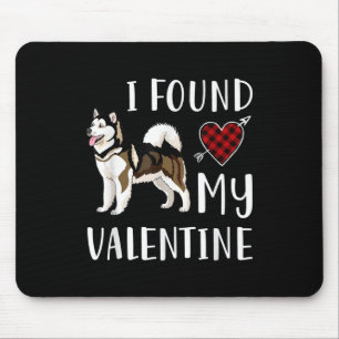 Ik vond mijn Valentijnsdag   Husky Lover Gift Muismat