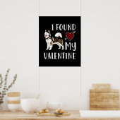 Ik vond mijn Valentijnsdag | Husky Lover Gift Poster (Keuken)