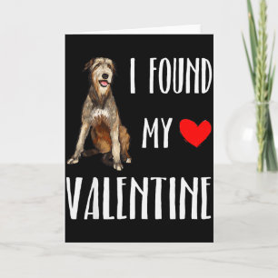 Ik vond mijn Valentijnsdag Ierse Wolfshond Hondenl Kaart