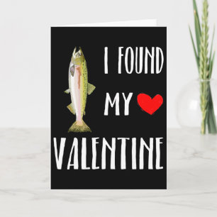 Ik vond mijn Valentijnsdag Roze Zalm Vis Liefhebbe Kaart