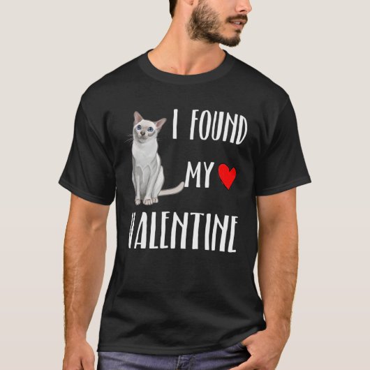 Ik vond mijn Valentijnsdag Tonkinese kat T-shirt (Voorkant)