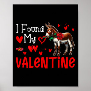 Ik vond mijn valentijnsezel met bloemboer gesneden poster