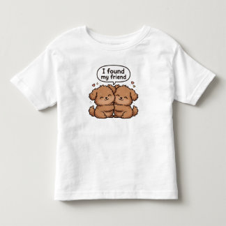 Ik Vond Mijn Vriend Cute Puppy Beste Vrienden T-Sh Kinder Shirts