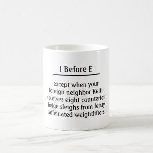 Ik voor E Behalve Holiday Koffiemok