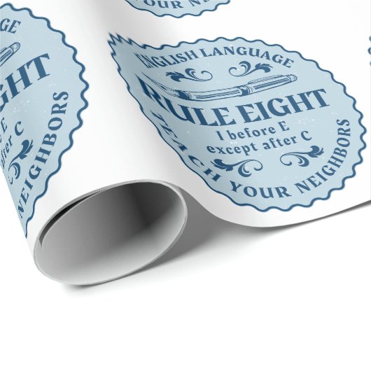 Ik voor E behalve na C Rule Funny Cadeaupapier (Rol Hoek)