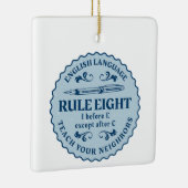 Ik voor E behalve na C Rule Funny Keramisch Ornament (Rechts)