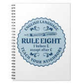 Ik voor E behalve na C Rule Funny Notitieboek (Voorkant)