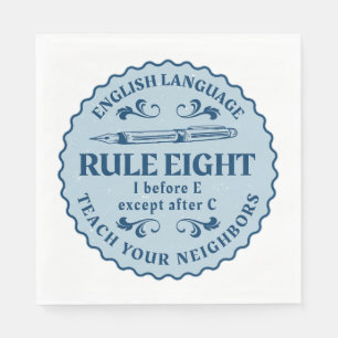 Ik voor E behalve na C Rule Funny Servet