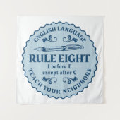 Ik voor E behalve na C Rule Funny Wandkleed (Voorkant)