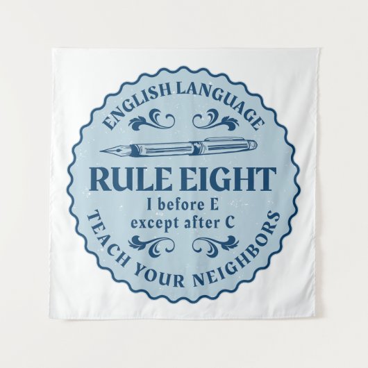 Ik voor E behalve na C Rule Funny Wandkleed (Voorkant)