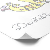 Ik voor Isabella initiële krabbel kunst naam betek Poster (Hoek)