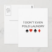 Ik vouw zelfs het T-shirt niet op. Briefkaart (Voorkant / Achterkant)