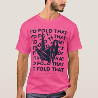Ik vouwde die uil papieren kraan opvouwbare meeste t-shirt