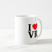 Ik ❤️ VR Ik HOU VAN VR Ik HEB VR hart Koffiemok (Voorkant rechts)