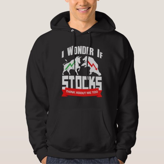 Ik vraag me af of aandelen denken over mij te dag hoodie (Voorkant)