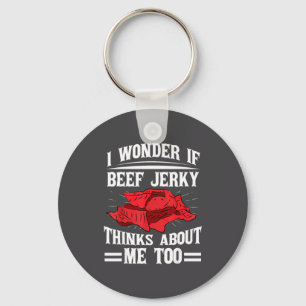 Ik vraag me af of Beef Jerky ook aan mij denkt Voe Sleutelhanger